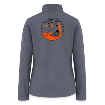 Cottage Core Sunset by the Lake - Women’s Soft Shell Jacket - gray - Back