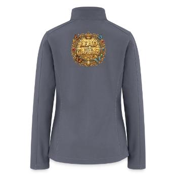 Lead with Confidence Golden Emblem - Women’s Soft Shell Jacket - gray - Back
