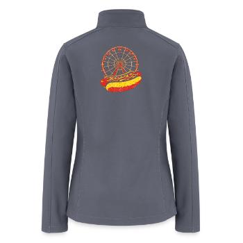 Neon Carnival Hotdog & Ferris Wheel - Women’s Soft Shell Jacket - gray - Back