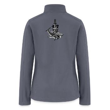 Shark Sword Noir Kanji Emblem - Women’s Soft Shell Jacket - gray - Back