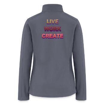 Live Work Create - Women’s Soft Shell Jacket - gray - Back