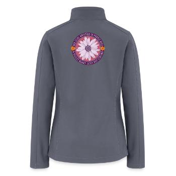 Purple Daisy Soul Circles - Women’s Soft Shell Jacket - gray - Back