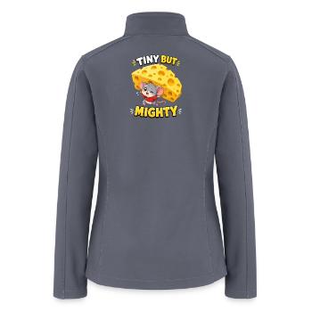 Tiny But Mighty Mouse and Cheese - Women’s Soft Shell Jacket - gray - Back