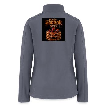 Maple Horror Story — Horror Pancake Monster Art - Women’s Soft Shell Jacket - gray - Back