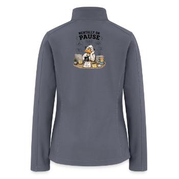 Mentally on Pause: Duck in Office - Women’s Soft Shell Jacket - gray - Back