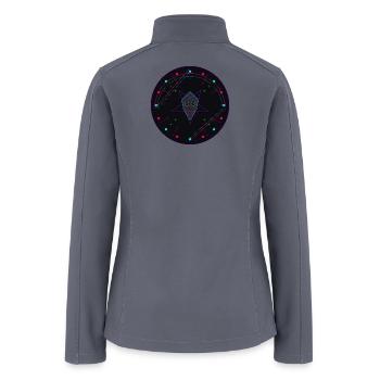 Neon Void — Gothic Geometry - Women’s Soft Shell Jacket - gray - Back