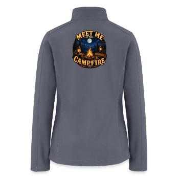 Meet Me Campfire Night - Women’s Soft Shell Jacket - gray - Back