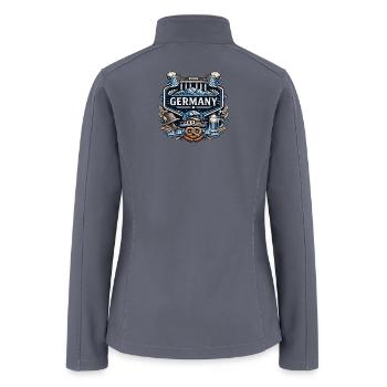 Vintage-German-Heritage-Oktoberfest-Berlin-Gate-- - Women’s Soft Shell Jacket - gray - Back