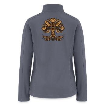 Tree Of Life Pretzel Logo - Women’s Soft Shell Jacket - gray - Back
