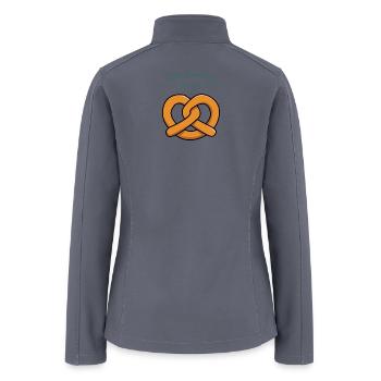 Oktoberfest German Pretzel Typography Art - Women’s Soft Shell Jacket - gray - Back