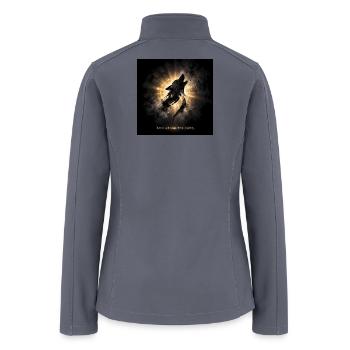 Luminous Wolf: Rise Above the Dark - Women’s Soft Shell Jacket - gray - Back