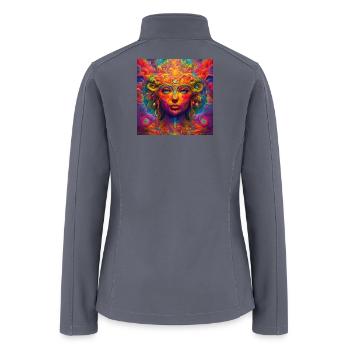 Psychedelic Bloom Queen - Women’s Soft Shell Jacket - gray - Back
