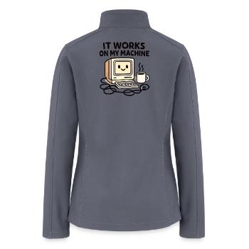 It Works On My Machine Retro PC - Women’s Soft Shell Jacket - gray - Back