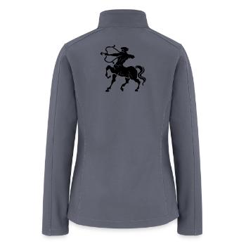 Sagittarius Centaur Archer – Zodiac Sign Symbol - Women’s Soft Shell Jacket - gray - Back