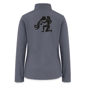 Aquarius Water Bearer – Zodiac Sign Symbol - Women’s Soft Shell Jacket - gray - Back