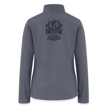 Honor Above Glory Emblem - Women’s Soft Shell Jacket - gray - Back