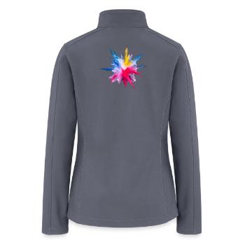 Vibrant Powder Burst - Women’s Soft Shell Jacket - gray - Back