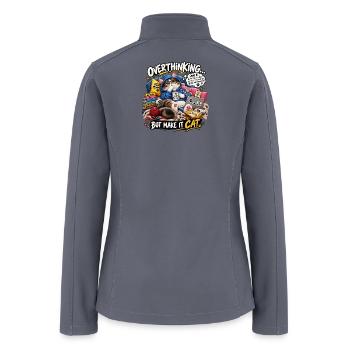 Overthinking Cat Cozy Chaos - Women’s Soft Shell Jacket - gray - Back