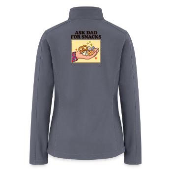 Ask Dad For Snacks - Women’s Soft Shell Jacket - gray - Back