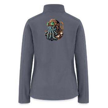 Steampunk Octopus Goggles - Women’s Soft Shell Jacket - gray - Back