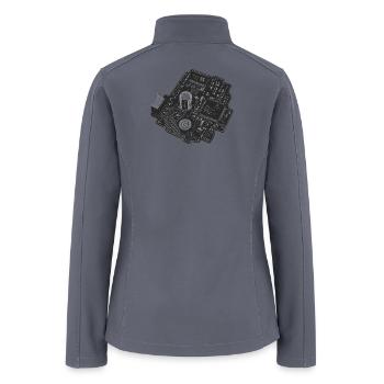 Circuitboard Noir - Women’s Soft Shell Jacket - gray - Back