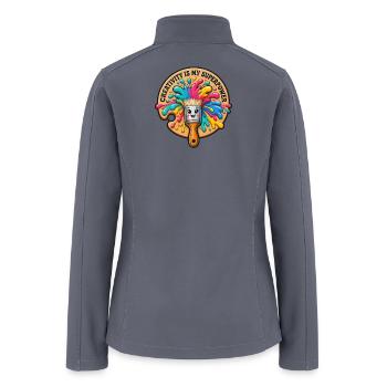 Creativity Is My Superpower Splash - Women’s Soft Shell Jacket - gray - Back