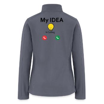 Bright Idea Call Icons - Women’s Soft Shell Jacket - gray - Back