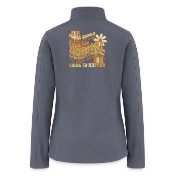 Retro Psychedelic Normal It’s Never Happening - Women’s Soft Shell Jacket - gray - Back