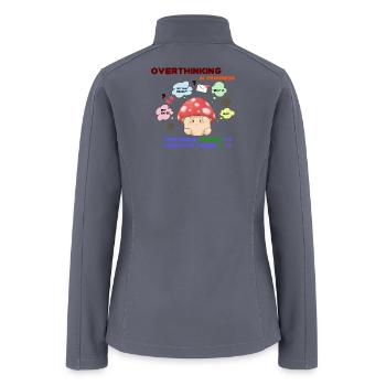 Overthinking Mushroom In Progress - Women’s Soft Shell Jacket - gray - Back