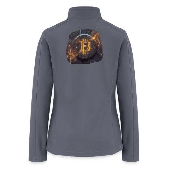 Glowing Bitcoin Artwork Crypto - Women’s Soft Shell Jacket - gray - Back