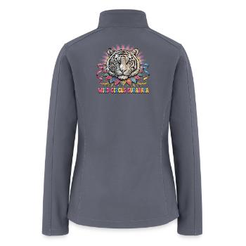 Split Tiger Mandala Circus - Women’s Soft Shell Jacket - gray - Back