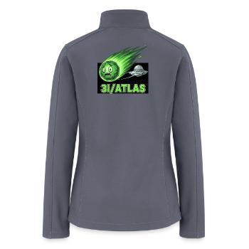 3I Atlas Meteor UFO Collision - Women’s Soft Shell Jacket - gray - Back