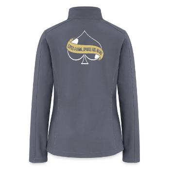 Spades Card Game Poker Player - Women’s Soft Shell Jacket - gray - Back