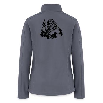 Thunderbound Hero Line Art - Women’s Soft Shell Jacket - gray - Back
