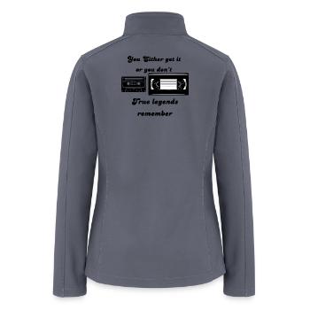 True legends remember - Retro cassette Design - Women’s Soft Shell Jacket - gray - Back