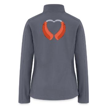 Heart Shaped Hearing Aid - Women’s Soft Shell Jacket - gray - Back