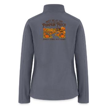 Meet (1) Autumn Pumpkin Patch In Berkeley Springs - Women’s Soft Shell Jacket - gray - Back