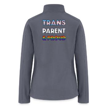 Trans Parent & Proud Rainbow - Women’s Soft Shell Jacket - gray - Back