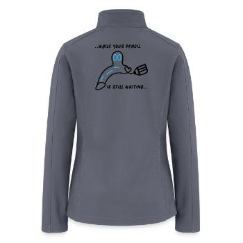 Funny Sarcastic Couple Love Humor Relationship Boy - Women’s Soft Shell Jacket - gray - Back