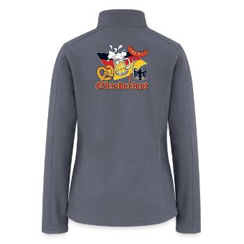 Oktoberfest Celebration Beer and Sausage Design - Women’s Soft Shell Jacket - gray - Back