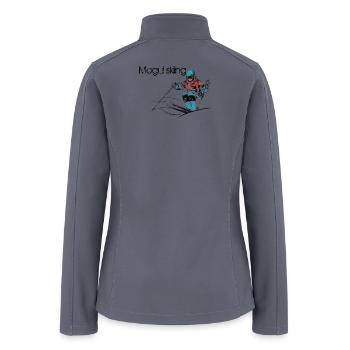 Powder Neon Skier Jump - Women’s Soft Shell Jacket - gray - Back