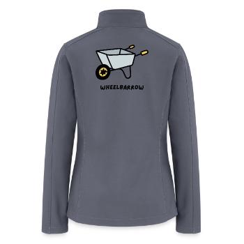 Cute Cartoon Wheelbarrow - Women’s Soft Shell Jacket - gray - Back