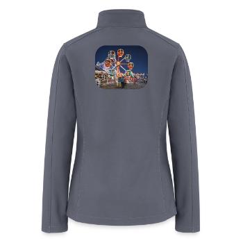 Wildwood NJ – Balloon Race Ride at Night - Women’s Soft Shell Jacket - gray - Back