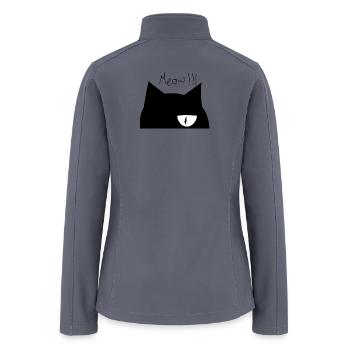 Cute cat face - Women’s Soft Shell Jacket - gray - Back