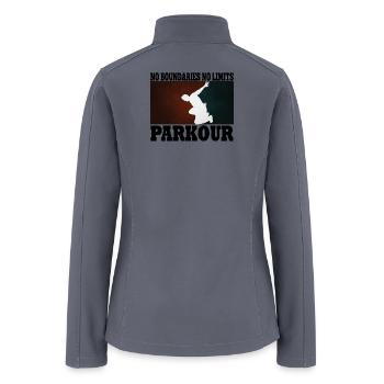 No Limits No Boundaries Parkour - Women’s Soft Shell Jacket - gray - Back
