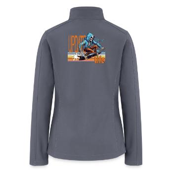 Update Your Life Skeleton Skate - Women’s Soft Shell Jacket - gray - Back