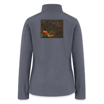 Nocturne Mosaic Abstract - Women’s Soft Shell Jacket - gray - Back