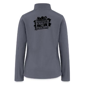Nurses Against Cruelty and Fascism - Women’s Soft Shell Jacket - gray - Back