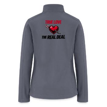 True Love Heart Arrow - Women’s Soft Shell Jacket - gray - Back