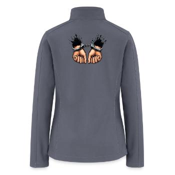 Bound Hands Rebellion Design - Women’s Soft Shell Jacket - gray - Back